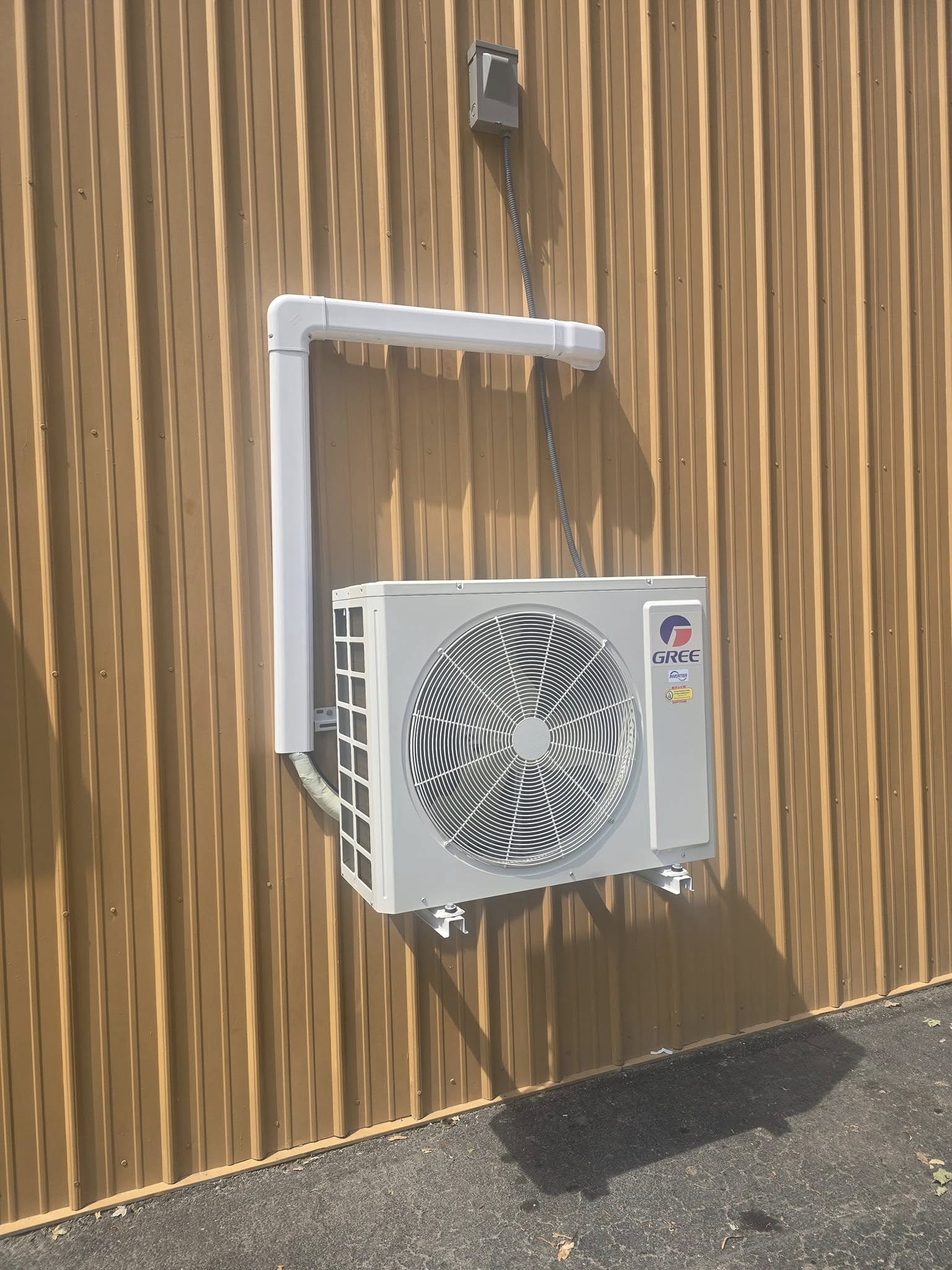 wall mount condensing unit metal siding